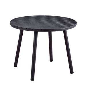 Oakland Living Indoor/Outdoor Round Modern Table - 39-in - Black