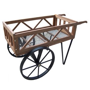 Oakland Living Flower Garden Wagon on Wheels - Wood