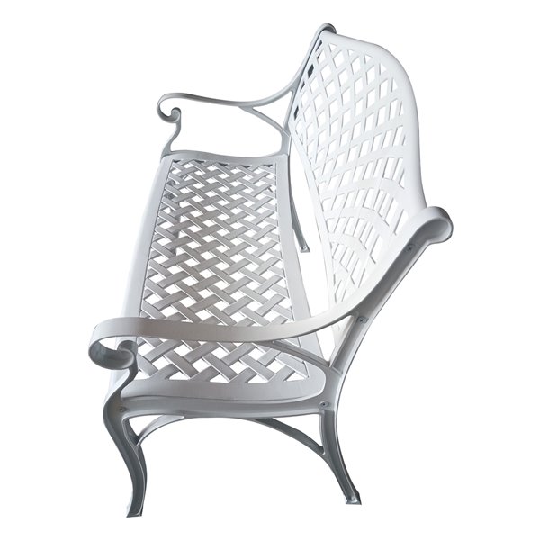 Oakland Living Modern Patio Bench - White