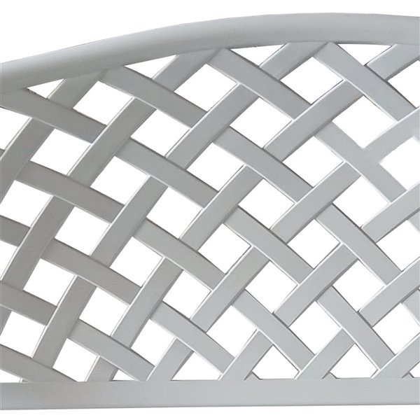 Oakland Living Modern Patio Bench - White