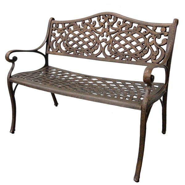 Oakland Living Mississippi Cast Aluminum Bench - Bronze 2107-AB | RONA