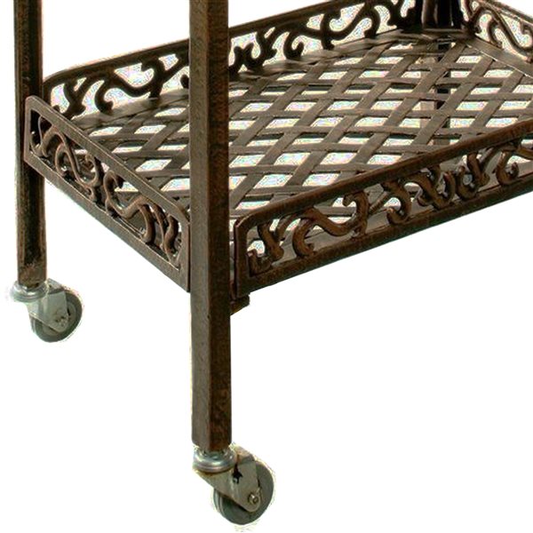 Oakland Living Mississippi Cast Aluminum Service Cart