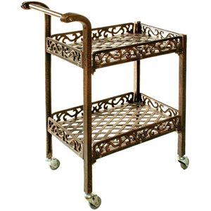 Oakland Living Mississippi Cast Aluminum Service Cart