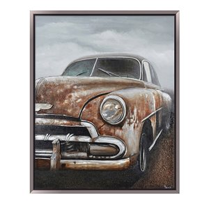 Oakland Living Acrylic Car Wall Art - 47-in x 59-in - Brown