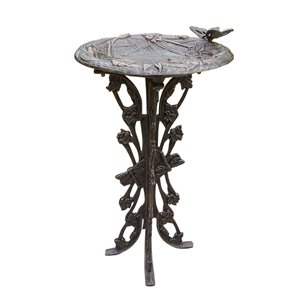 Oakland Living Butterfly Dragonfly Bird Bath - Antique Bronze