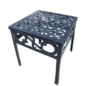 Oakland Living Mississippi Cast Aluminum Square Side Table -  17-in