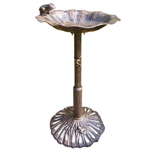 Oakland Living Frog Bird Bath - Antique Bronze