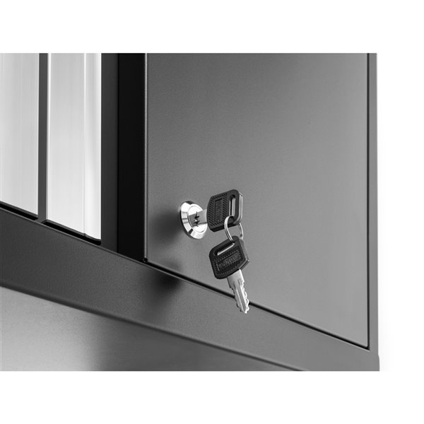 NewAge Products Bold Series Cabinet - Steel and Bamboo - Capacity of 2200 lb - Set of 6 Pieces - Grey