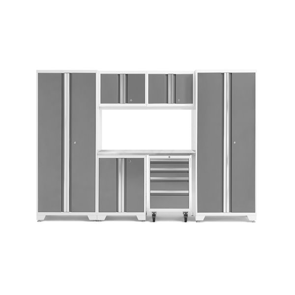New Age S Bold Series Cabinet, Craftsman Corner Steel Shelving Unit Black Platinum