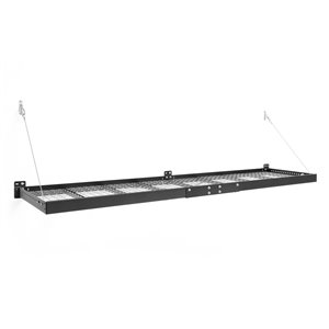 NewAge Produts Pro Series Wall Mounted Shelf - Steel - 2-ft x 8-ft - Black - Set of 2