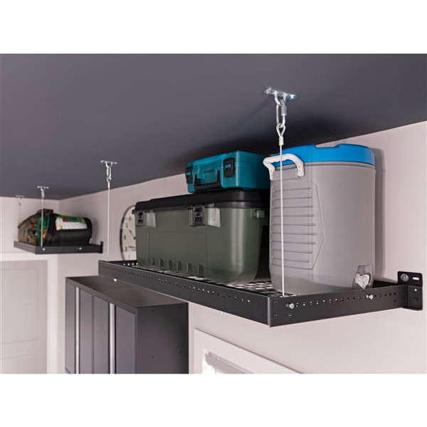 NewAge Poducts Pro Series Wall Mounted Shelf - Steel - 4-ft x 8-ft - Black