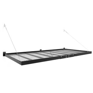 NewAge Poducts Pro Series Wall Mounted Shelf - Steel - 4-ft x 8-ft - Black