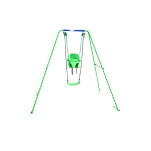 Sportspower Residential 2-in-1 Swing Set - 2-Swings - Metal - Blue/Green