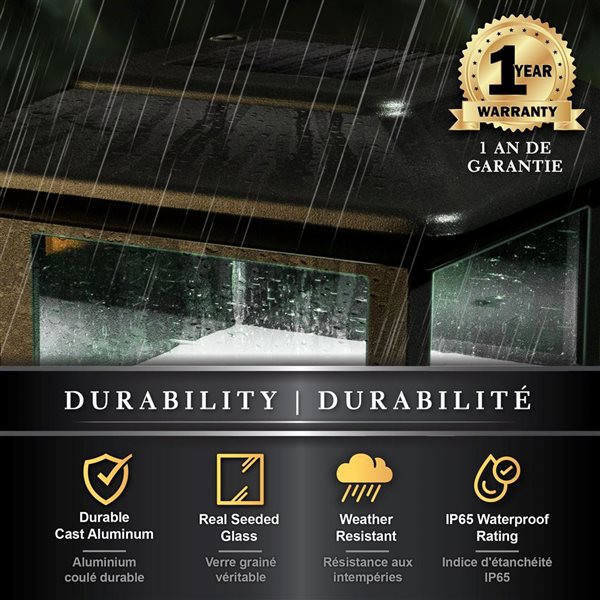 Classy Caps Colonial Solar Post Light - LED - Black Aluminum