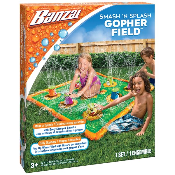 Banzai Smash 'N Splash Outdoor Gopher Field Game