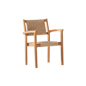 Chaise de patio Chesapeake de Vifah, en bois, brun, ensemble de 2