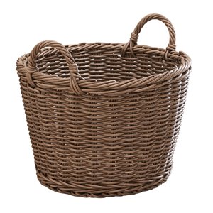 Vifah Mila Storage and Organizing Basket with Handles - Round - Resin - 19-in