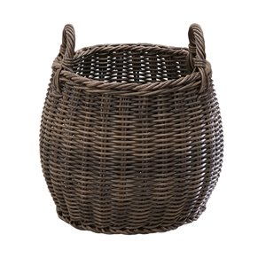 Vifah Valeria Plant Pot and Laundry Basket with Handles - Round - Resin - 18-in