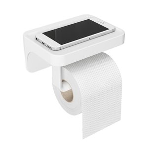 Porte-papier toilette avec étagère Sure-Lock Flex de Umbra, chrome