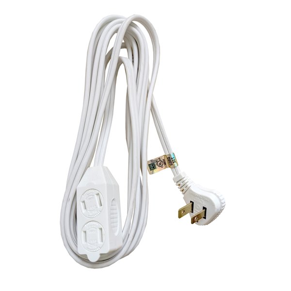 Nedis Rallonge électrique droite blanche - 3 mètres - Câble