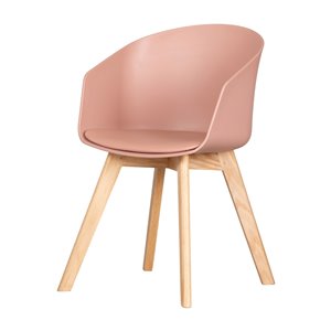 Chaise avec base en bois Flam de South Shore Furniture, rose
