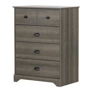 South Shore Furniture Volken 4-Drawer Chest Dresser - Gray Maple