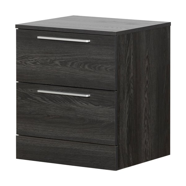 South Shore Furniture Step One Essential 2-Drawer Nightstand - Gray Oak