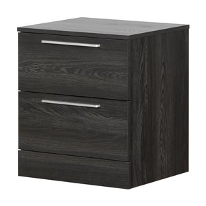 South Shore Furniture Step One Essential 2-Drawer Nightstand - Gray Oak