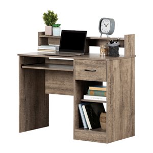 South Shore Furniture Axess Desk with Keyboard Tray - Weathered Oak