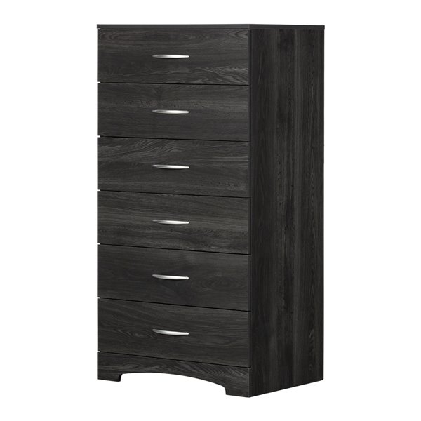 South Shore Furniture Step One 6-Drawer Lingerie Chest - Gray Oak