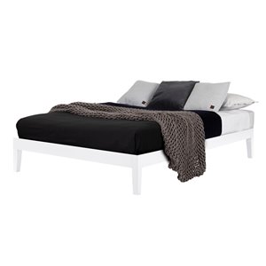 South Shore Furniture Vito Queen Platform Bed - White