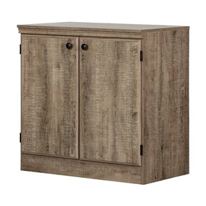 Armoire de rangement 2 portes Morgan de South Shore Furniture, 2 tablettes, chêne vieilli