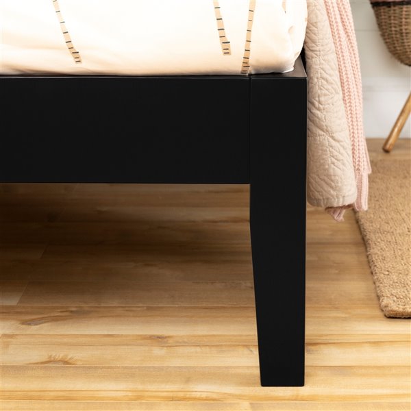 Base de lit simple Vito de South Shore Furniture, noir