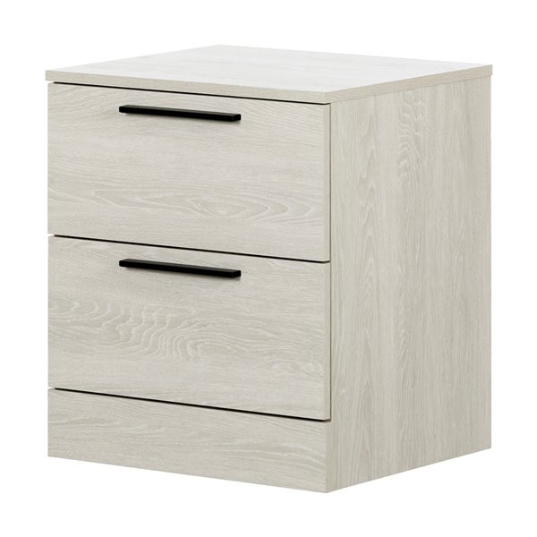 South Shore Furniture Step One Essential 2-Drawer Nightstand - Winter Oak