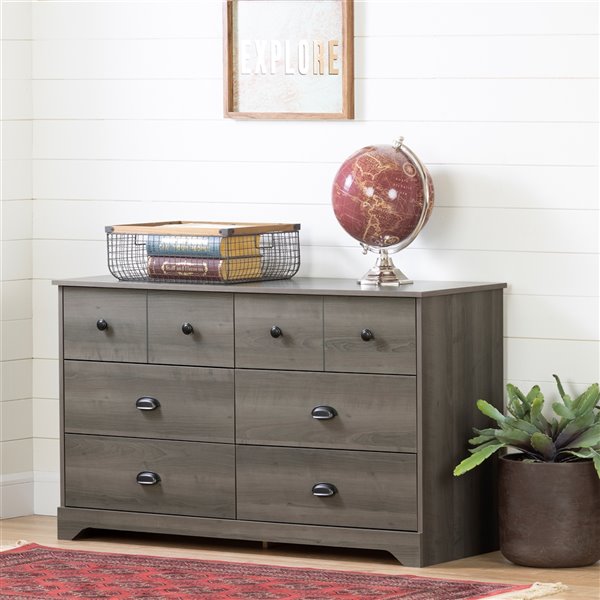 South Shore Furniture Volken 6-Drawer Double Dresser - Gray Maple 12387 |  RONA