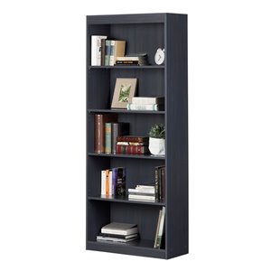South Shore Furniture Axess 5-Shelf Composite Bookcase - Blueberry
