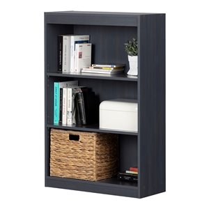 South Shore Furniture Axess 3-Shelf Composite Bookcase - Blueberry
