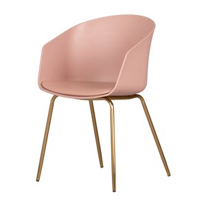 South Shore Flam Arm Chair with Metal Legs - Pink and Gold