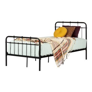South Shore Furniture Versa Metal Complete Twin Bed - Black