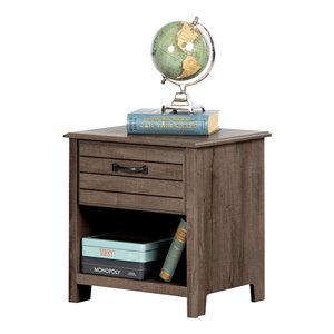 South Shore Furniture Asten 1-Drawer Nightstand - Fall Oak