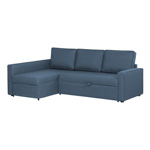 South Shore Furniture Live-it Cozy Sofa-Bed with Storage - Blue Jeans