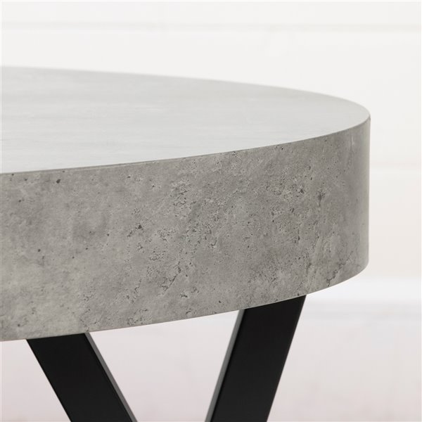 Table à café en composite City Life de South Shore Furniture, gris béton et noir