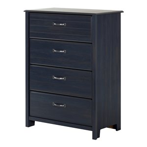 South Shore Furniture Asten 4-Drawer Chest - Blueberry