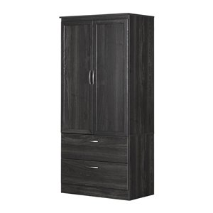 Armoire penderie Acapella de South Shore Furniture, chêne gris