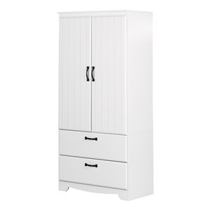 South Shore Furniture Farnel Wardrobe Armoire - Pure White