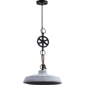 Luminaire suspendu Indiana moderne de Notre Dame Design, 1 lumière DEL, gris