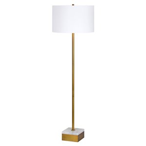 Notre Dame Design Tiniv Floor Lamp - 61-in - Gold/Off-White Shade