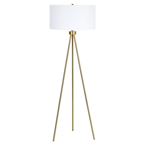 white and gold tall lamp