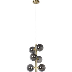 Lustre à 6 lumières moderne Gilmour de Notre Dame Design, laiton