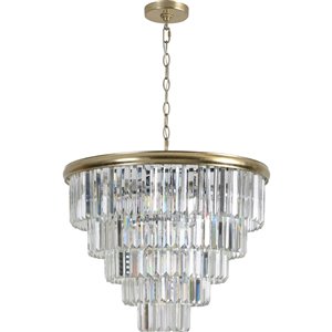 Lustre à 10 lumières moderne Genuine de Notre Dame Design, champagne